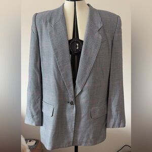 Women's Gray Houndstooth Blazer